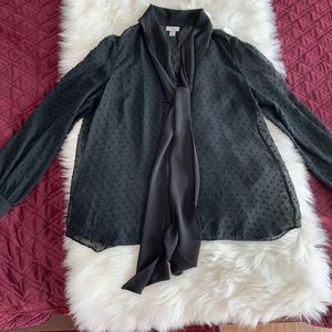 Altuzarra Black Dot Blouse Size L